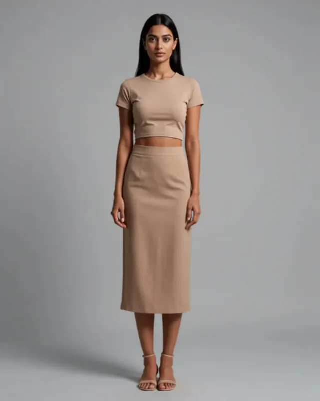 Nia Co-Ord Set — Beige